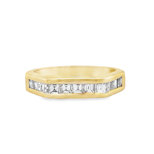Front view of 18k Yellow Gold Estate Stackable Diamond Ring