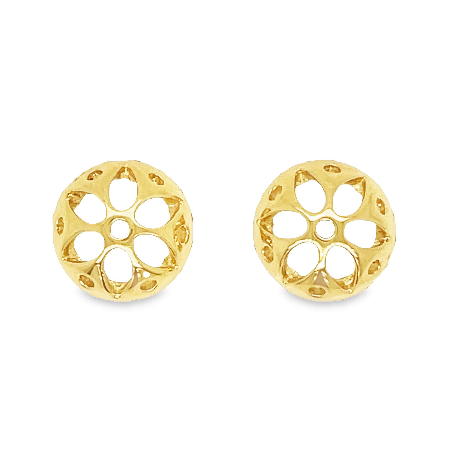Medium Removable Round Diamond Jacket Earrings 0.34 cts Back View