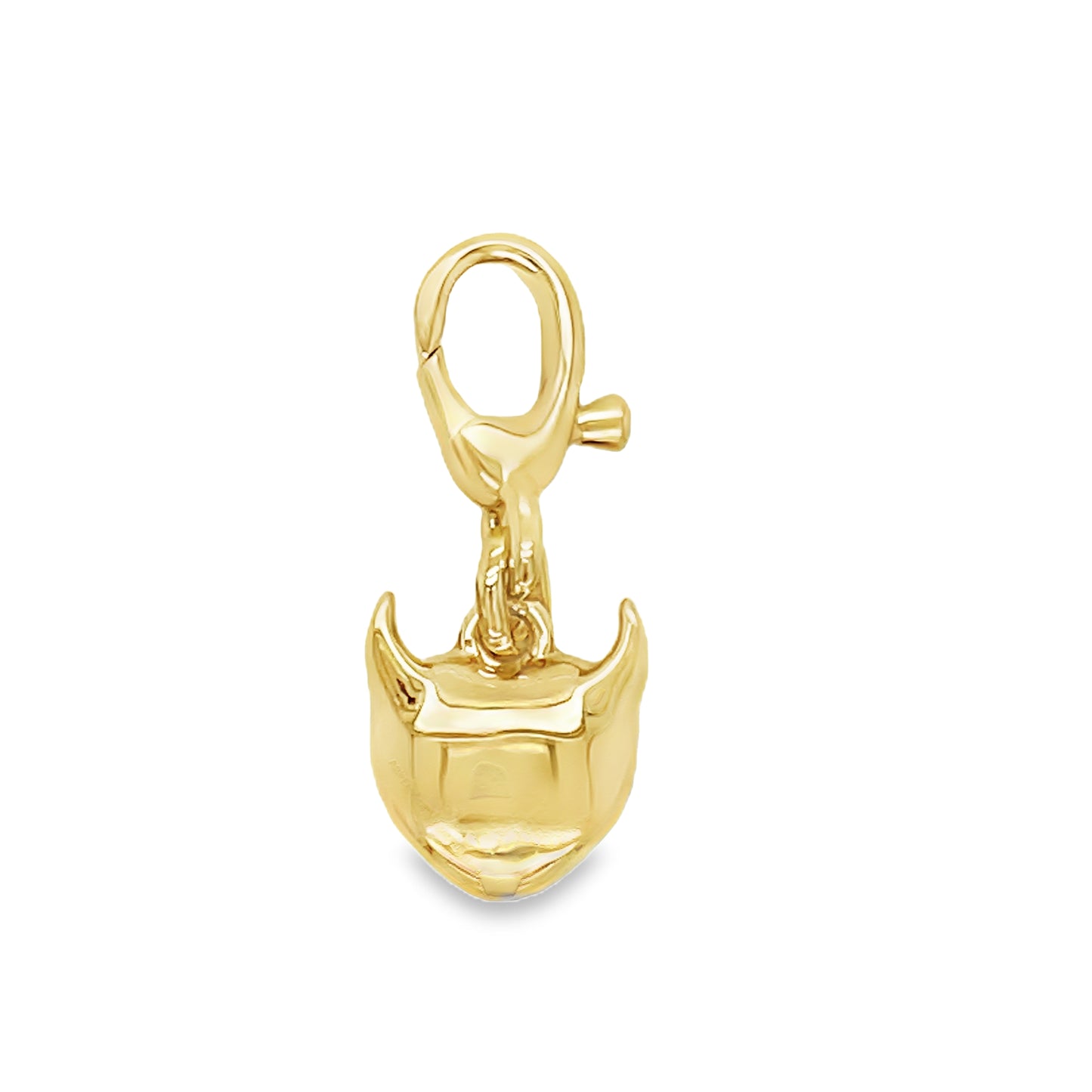 14K Yellow Gold Diamond Little Devil Charm Pendant 30.00 mm Back View