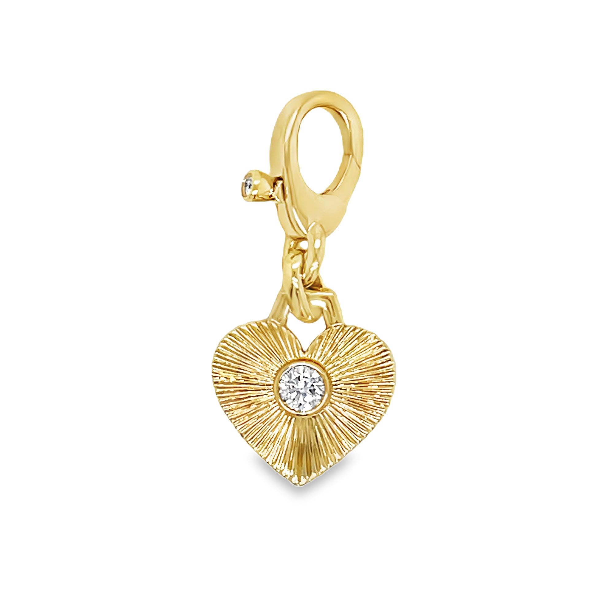 Custom Charm Yellow Gold Necklace Front view 