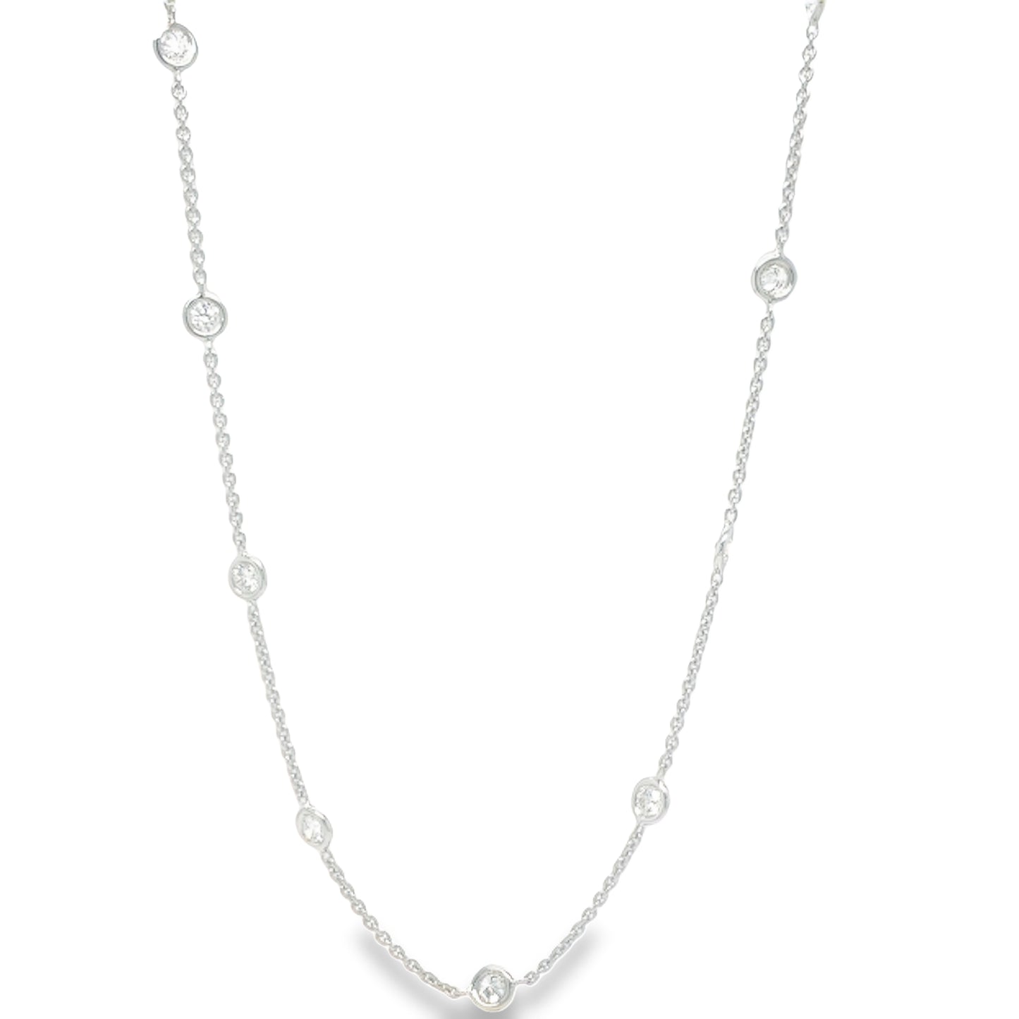 Diamond by the Yard Necklace 1.00 cts Front view 