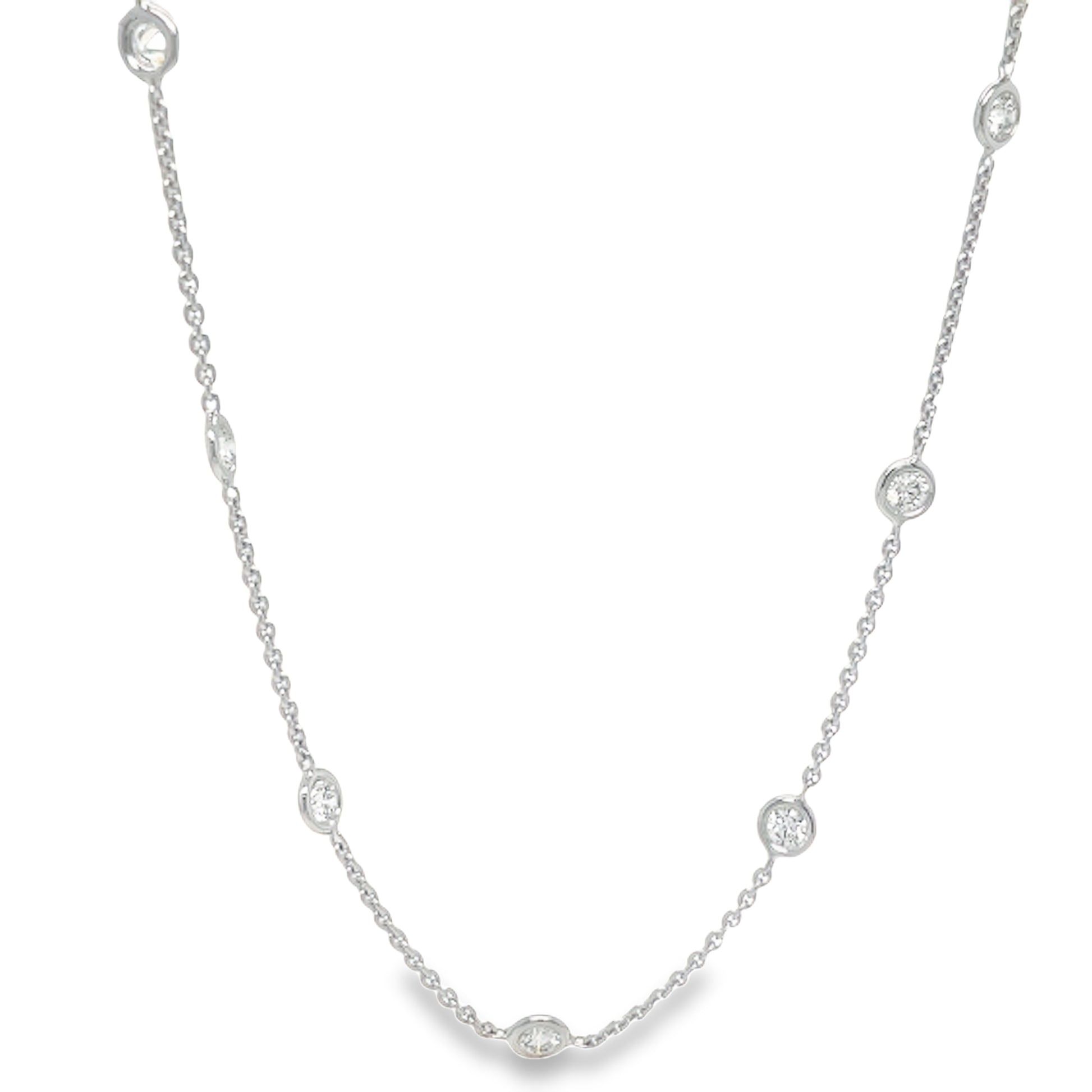 Diamond by the Yard Necklace 1.00 cts Front view 