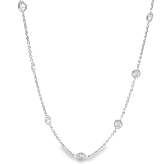 Diamond by the Yard Necklace 1.00 cts Front view 