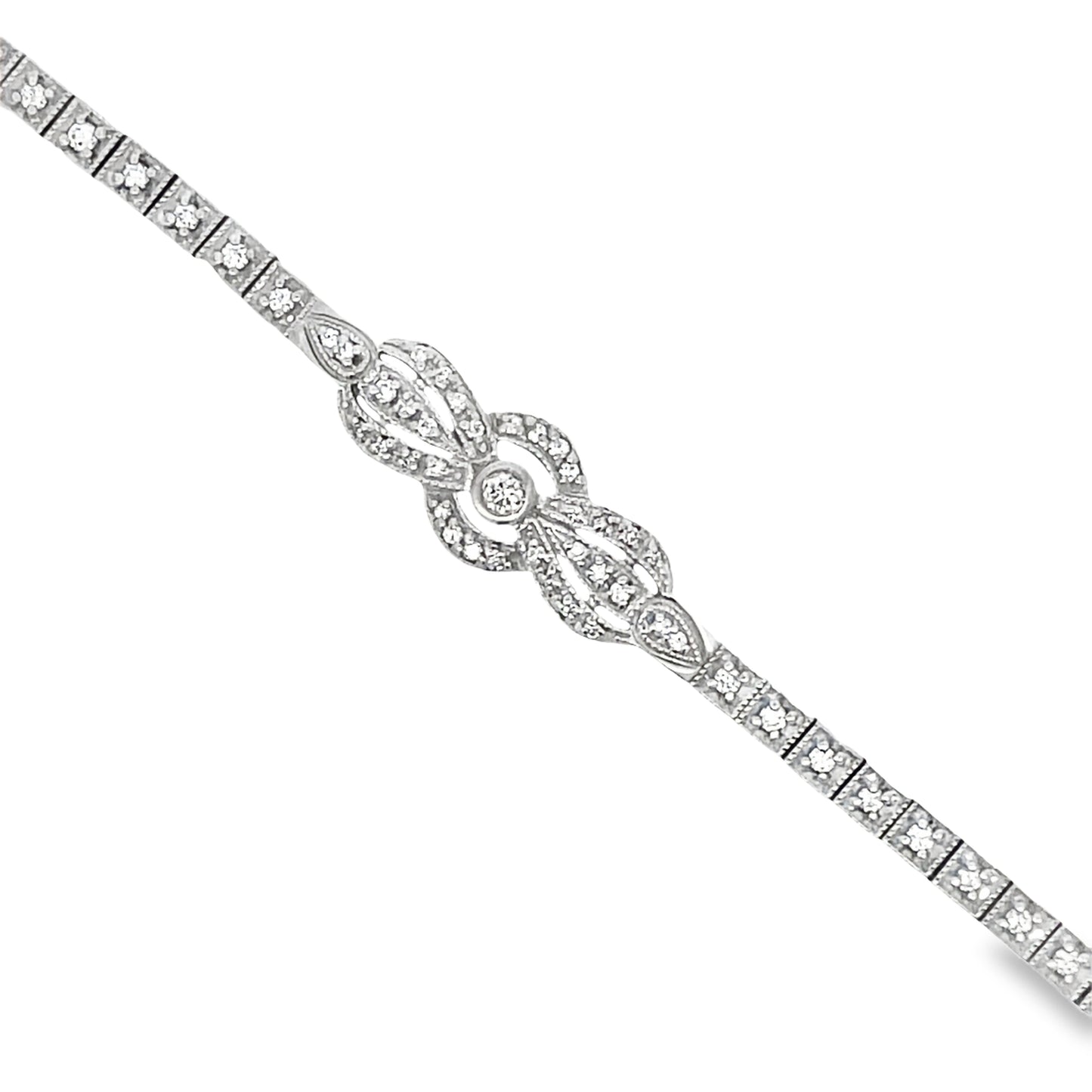Top view of Estate Diamond Vintage Bracelet