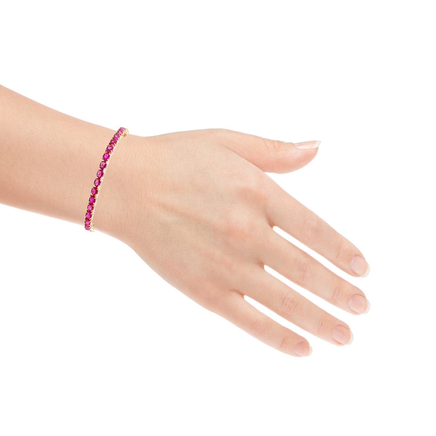 18k Vibrant Shade Pink Sapphire & Ruby Bracelet