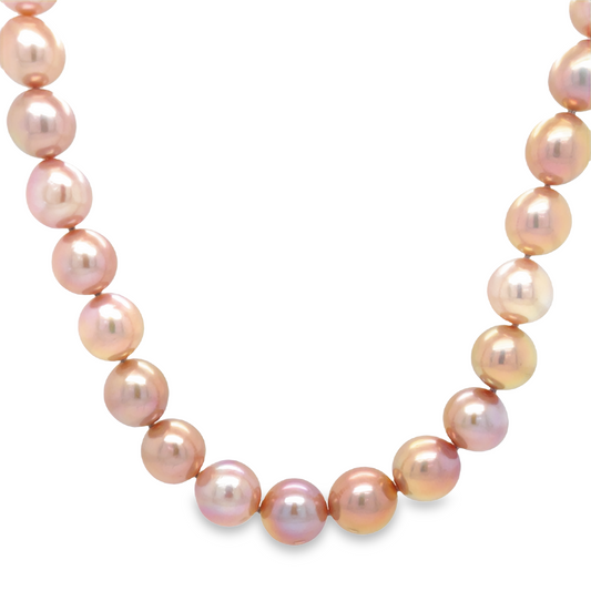 Front view of Edison Freshwater Pearl Necklace 12.00 mm