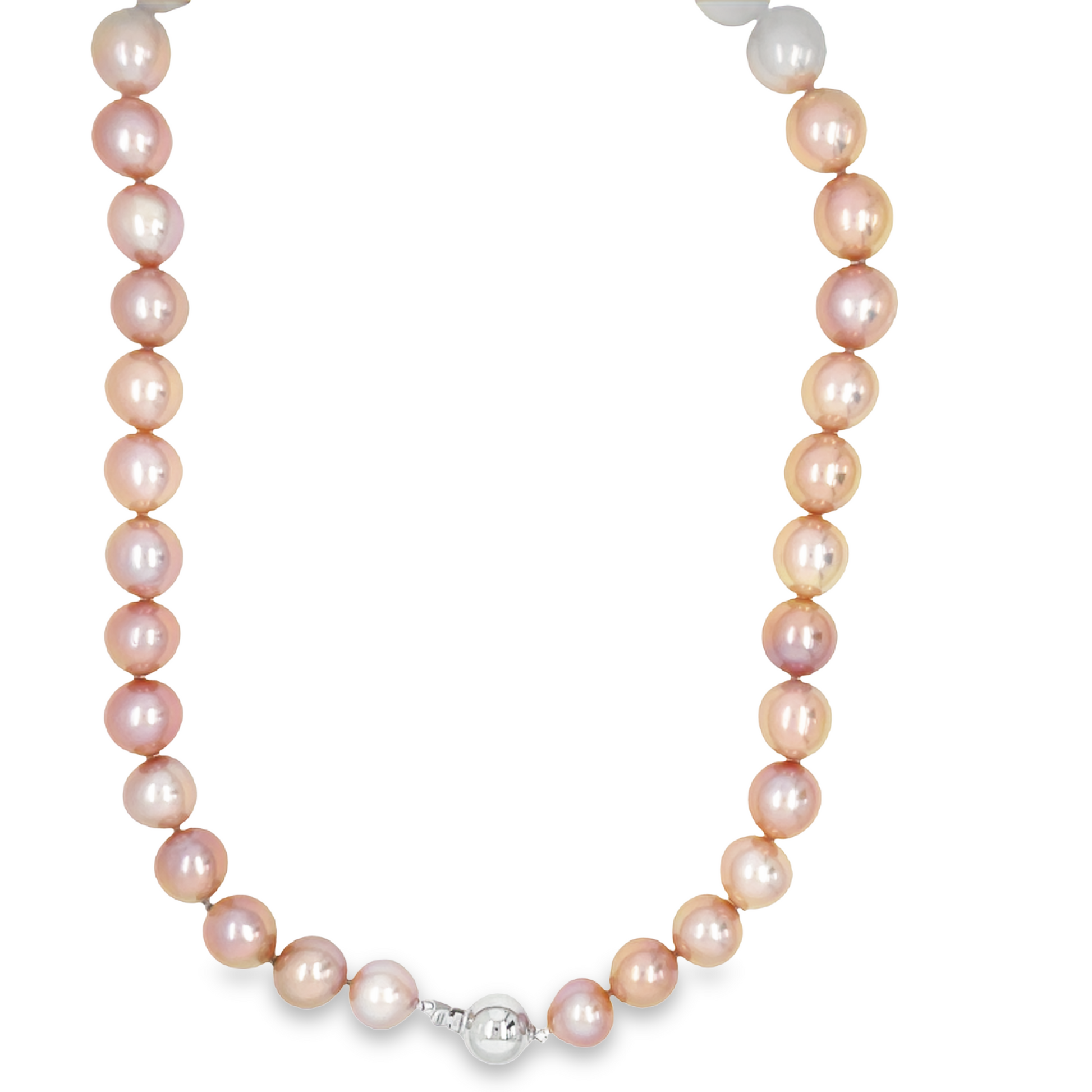 Front view of Edison Freshwater Pearl Necklace 12.00 mm