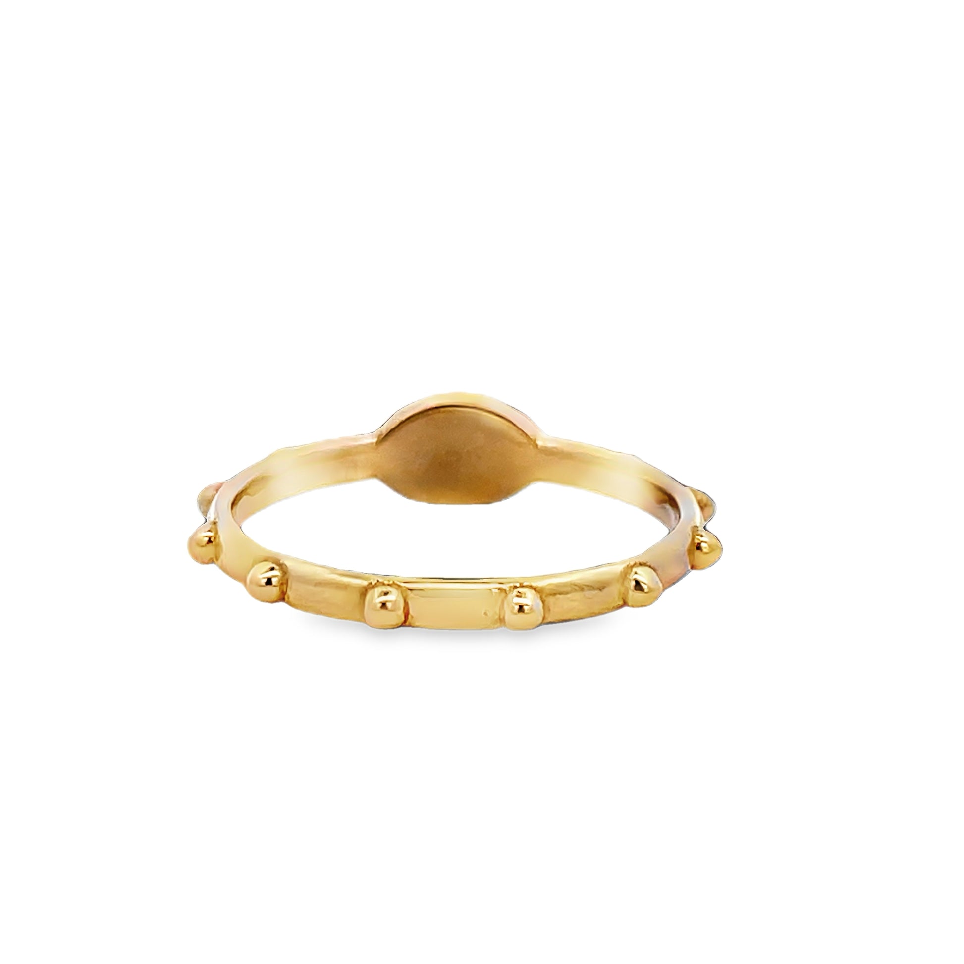 Back view of 14k Italian Denarious Ring