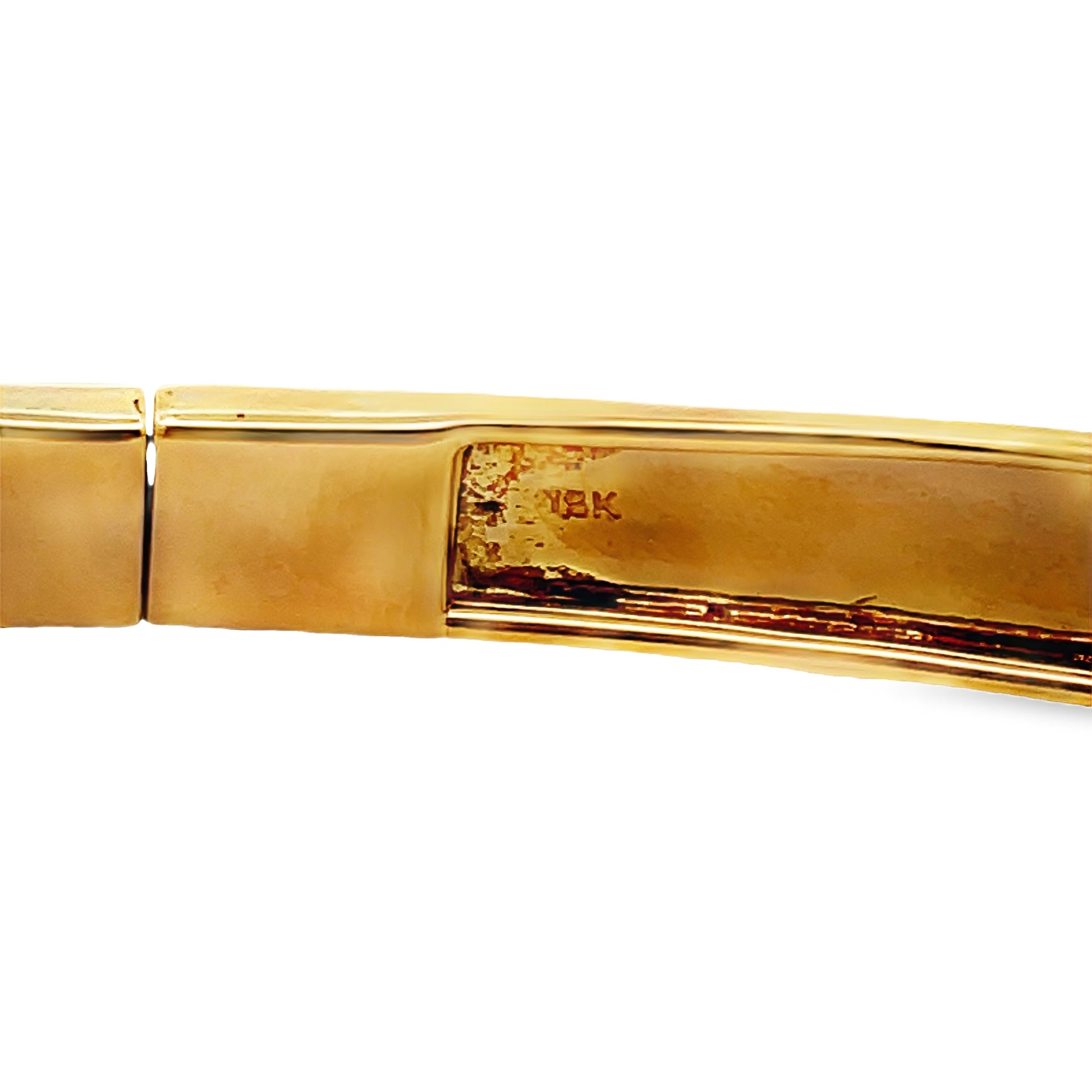 Top view of 18k Yellow Gold Wide Collar Choker 