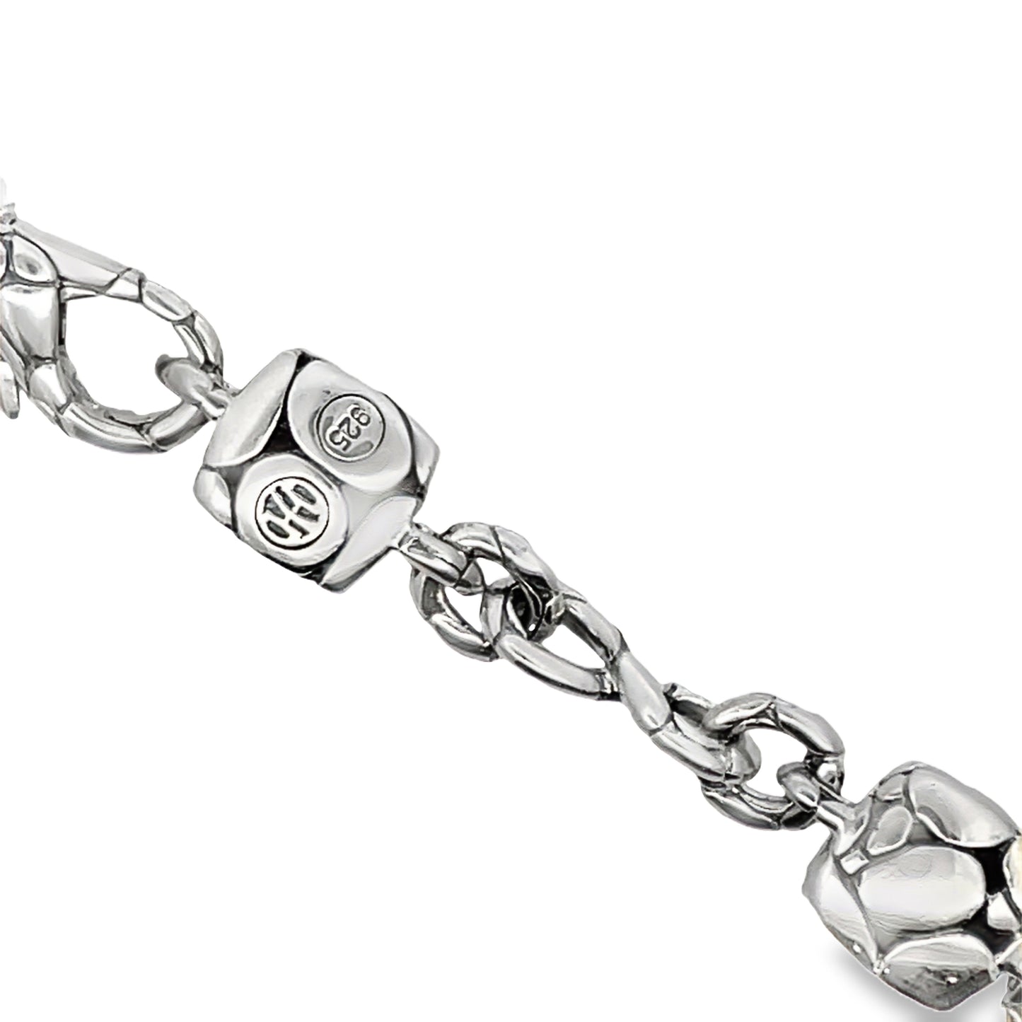 Top view of Estate John Hardy Kali Station Sterling Silver Necklace