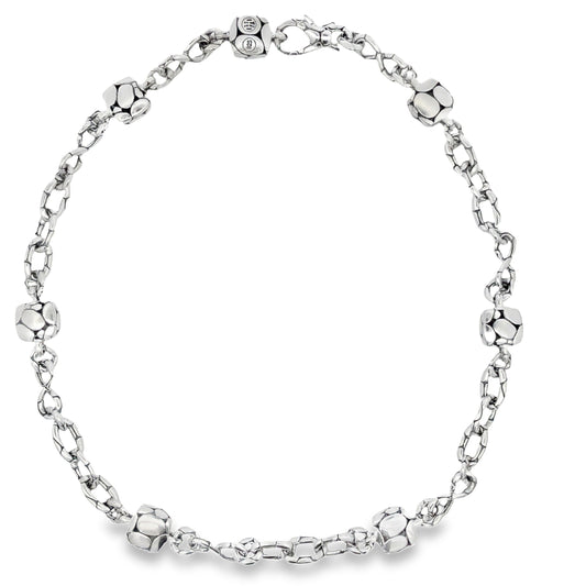 Top view of Estate John Hardy Kali Station Sterling Silver Necklace