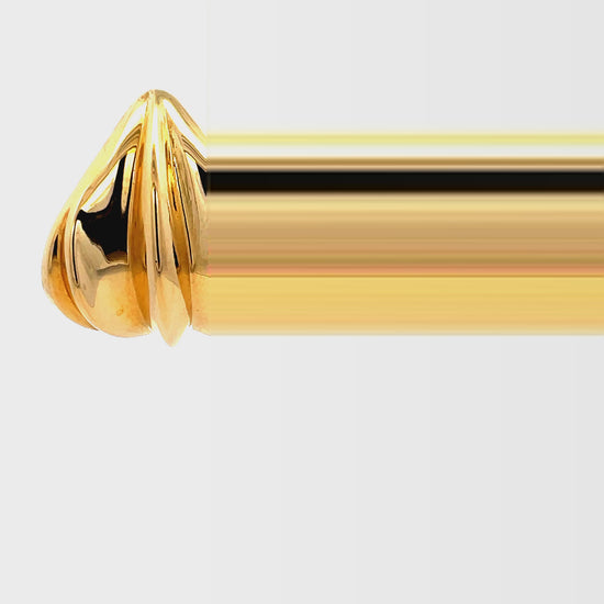 Try on video of 14k Yellow Gold Italian Made Large Yellow Gold Fancy Earrings 