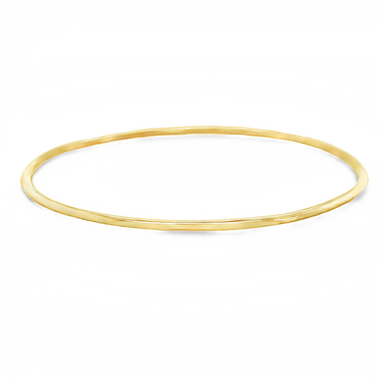 14k Classic Slip-on Bangle Bracelet 6.3 dwt Top view clasp fastened