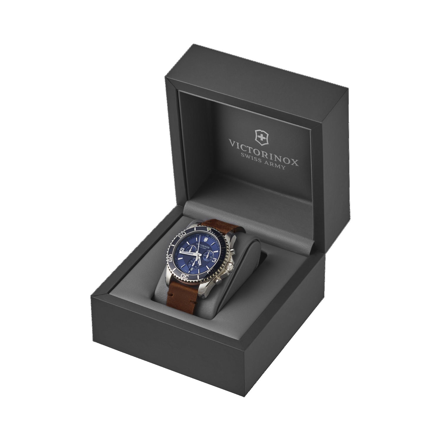 Top view of Maverick Chronograph  Blue Dial Watch