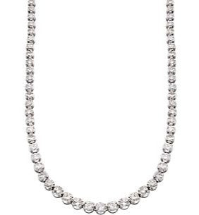 12.70 cts Graduated Diamond Tennis Necklace Front view 