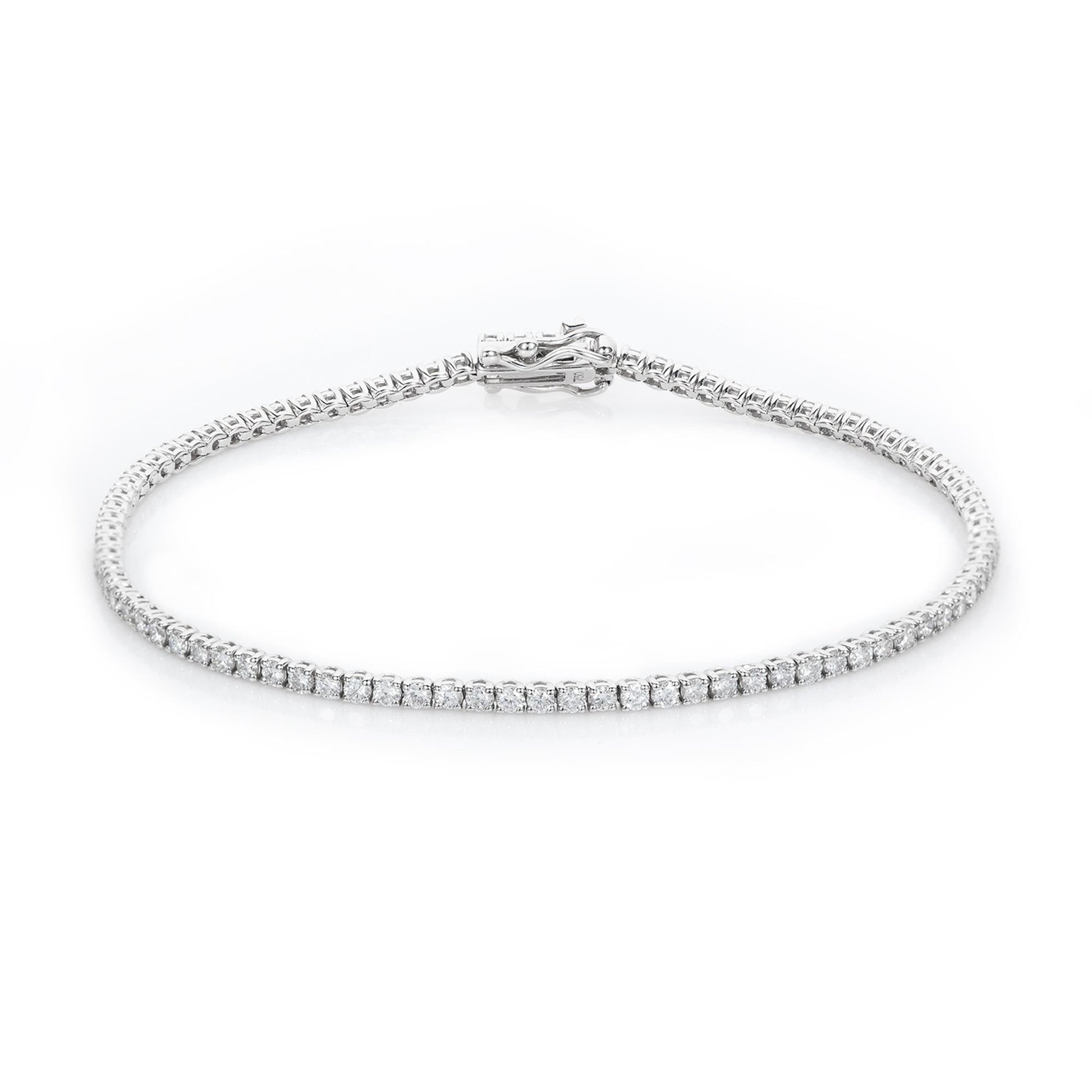 Top view of Diamond Tennis Bracelet 2.00 cts